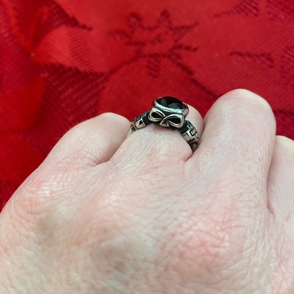 Limited! size 5 Skull HD Black Stone Ring - Picture 4 of 6